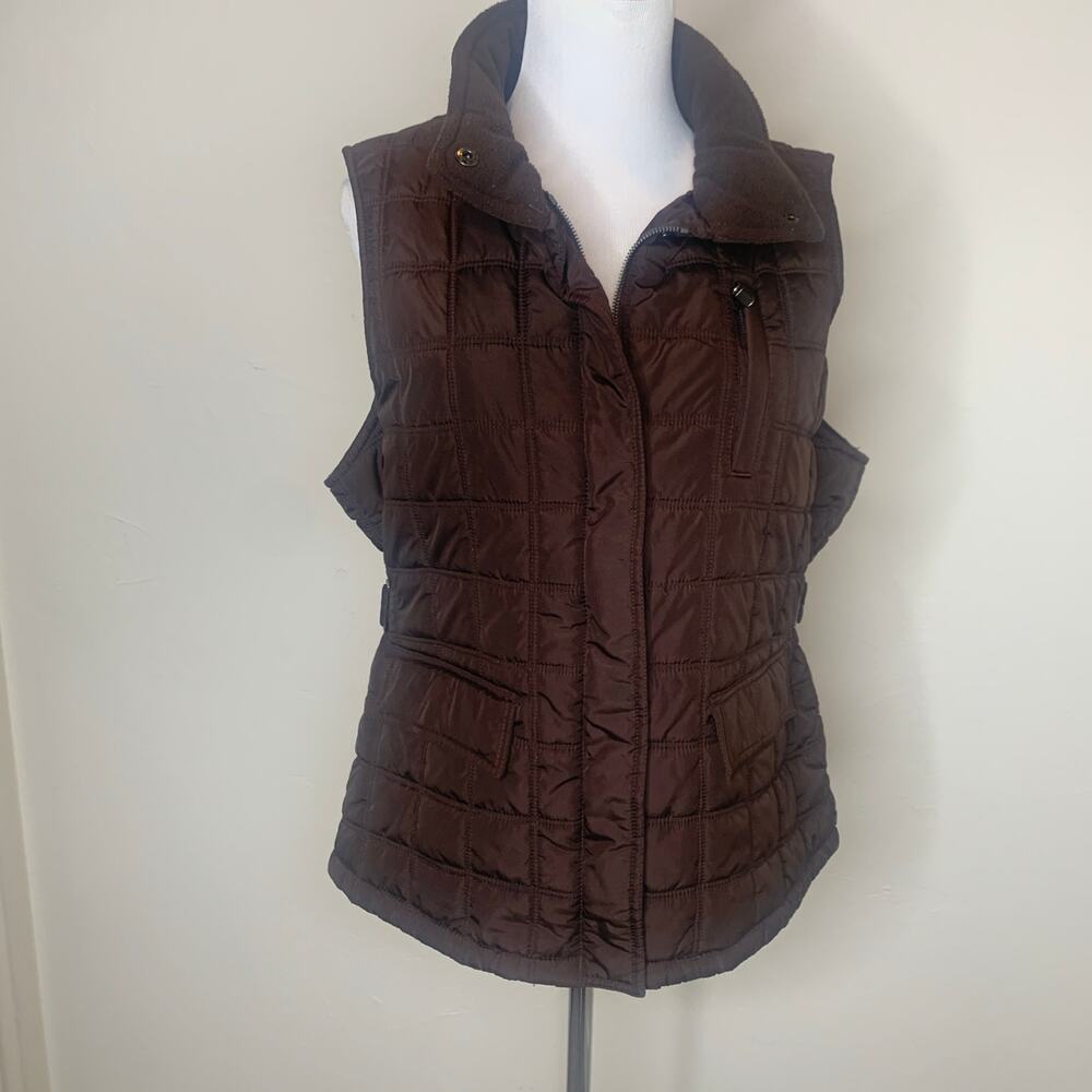 Weather Tamer Dark Brown Insulated Puffer Vest Sz Large